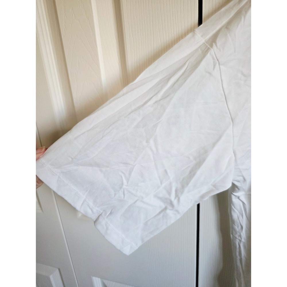 Topshop Mens‎ S  White Relaxed  Short Sleeve Cotton T-Shirt *Makeup Spots* NWT - Picture 12 of 13